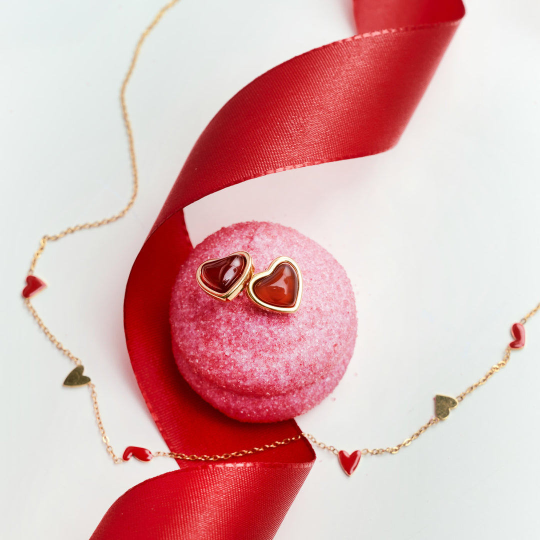 ソニア - ジェリーハートスタッドピアス ステンレススチール