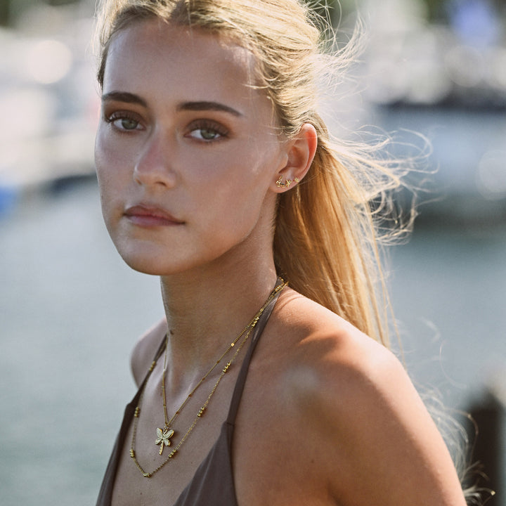 Noya - Dragonfly Necklace Gold Stainless Steel