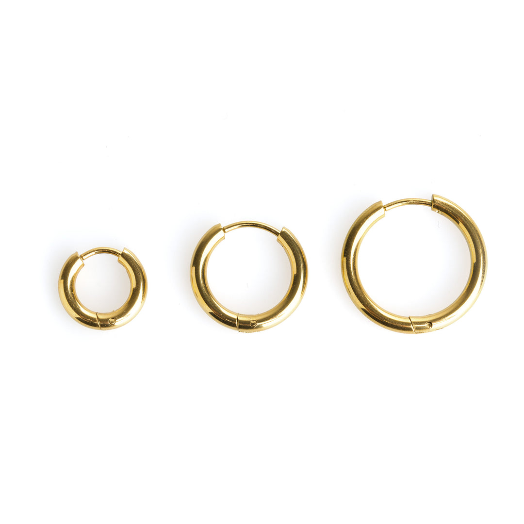 ホリー - フープイヤリング 13mm ステンレススチール