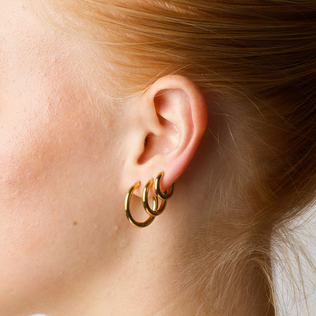 ホリー - フープイヤリング 17mm ステンレススチール