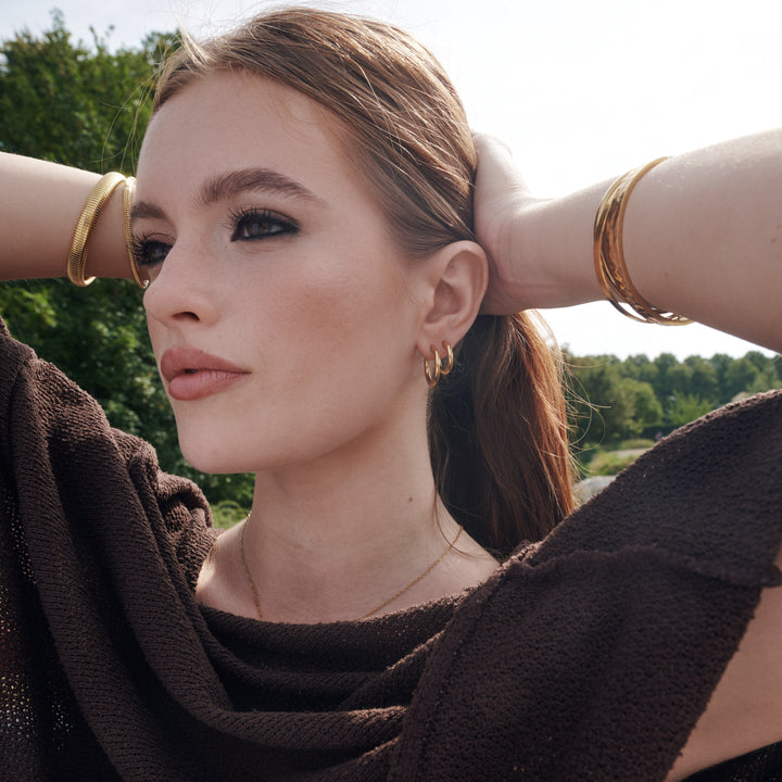 ホリー - フープイヤリング 21mm ステンレススチール