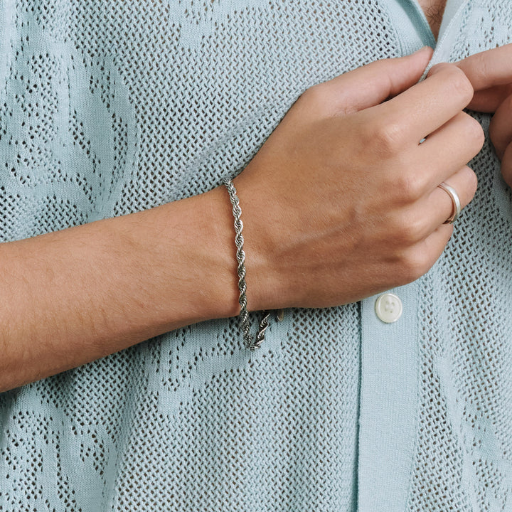 グスタフ - ロープチェーンブレスレット ステンレススチール