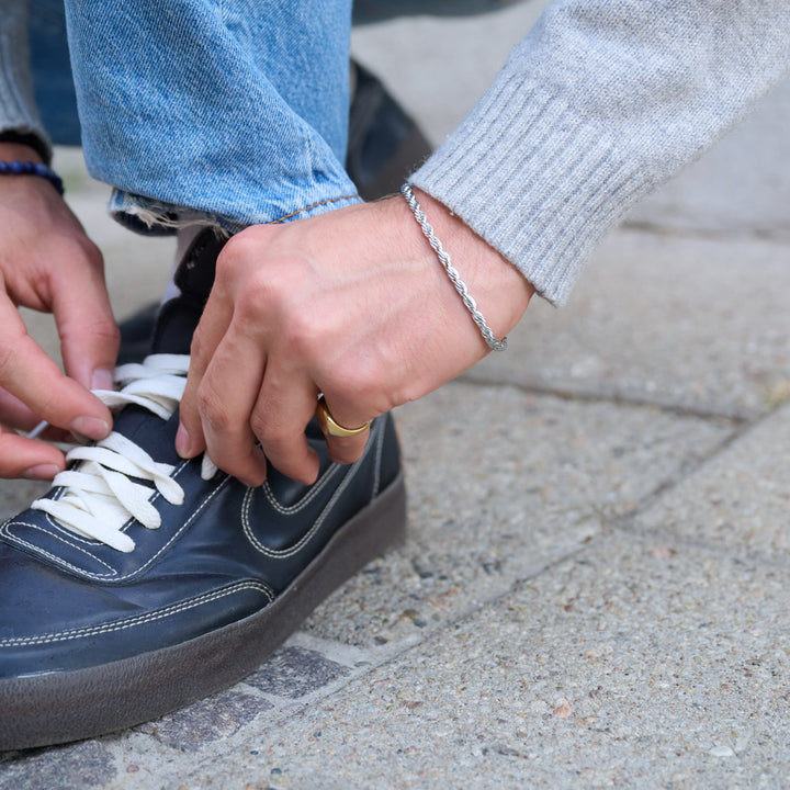 グスタフ - ロープチェーンブレスレット ステンレススチール