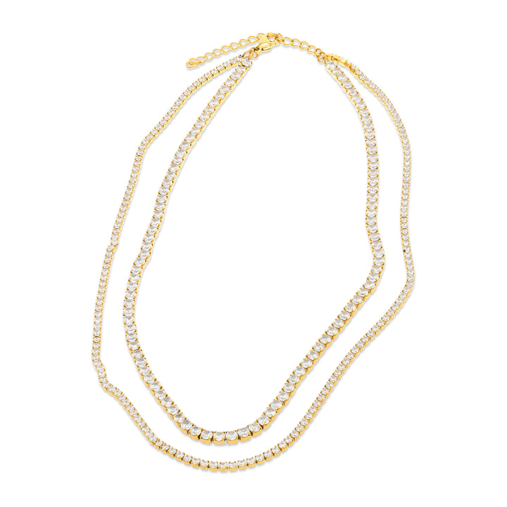 メリナ - クリスタルネックレス ステンレススチール