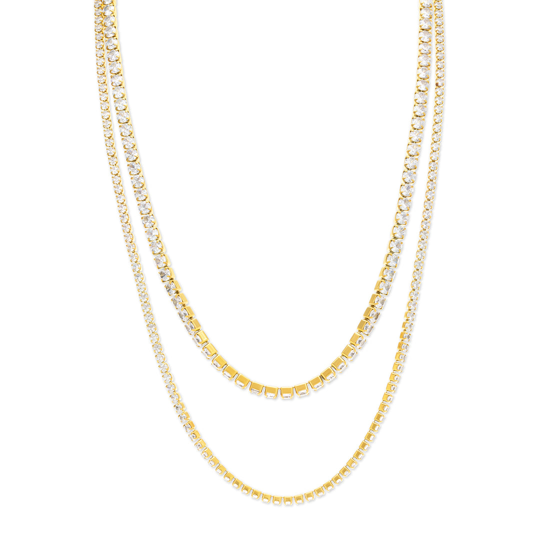 メリナ - クリスタルネックレス ステンレススチール