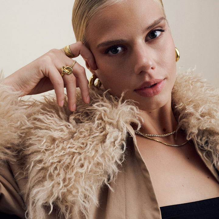 メリナ - クリスタルネックレス ステンレススチール