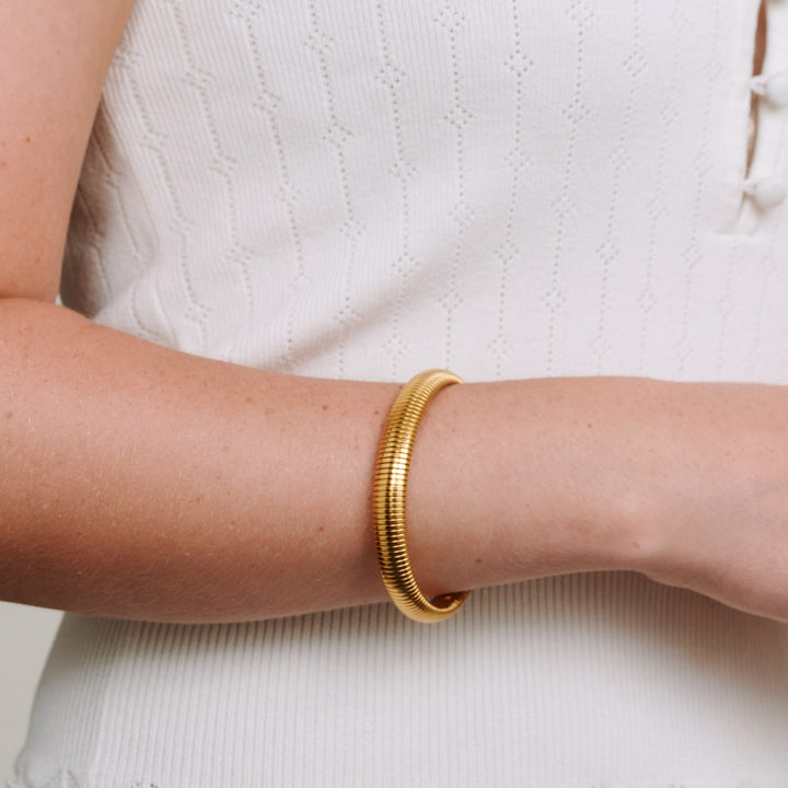 Limei - ストレッチバングルブレスレット ステンレススチール