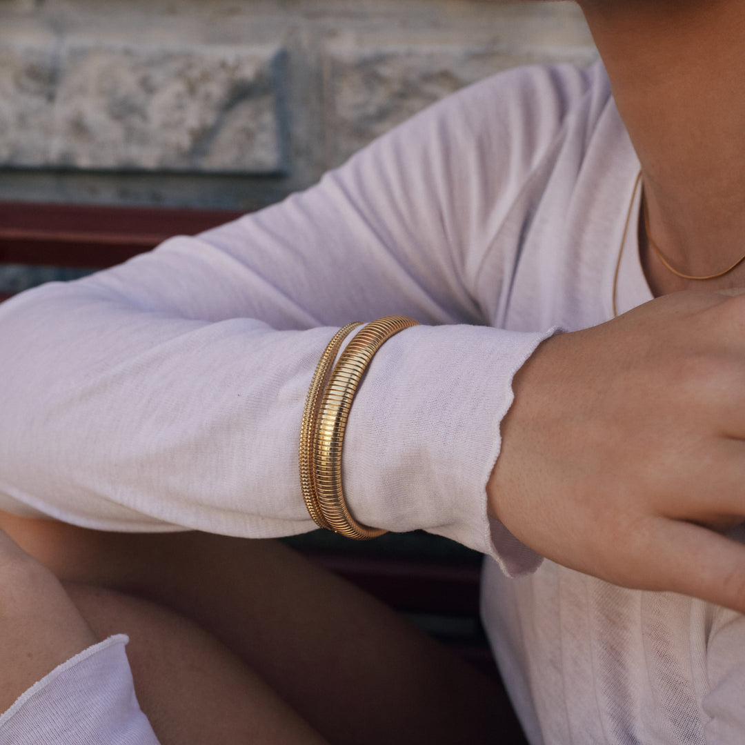 Limei - ストレッチバングルブレスレット ステンレススチール