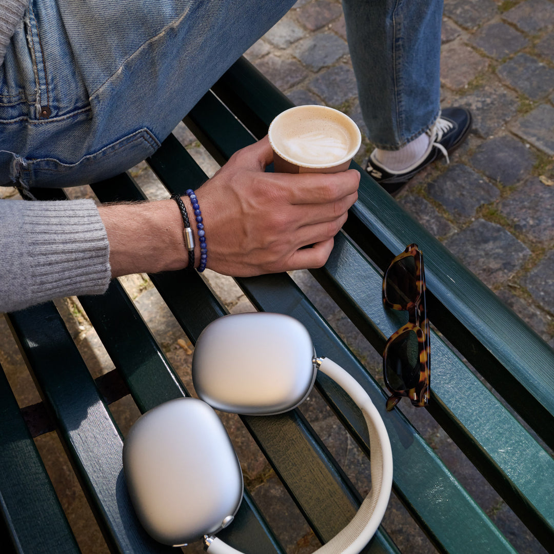 Oliver - Leather Bracelet Stainless Steel