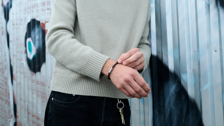 Oliver - Leather Bracelet Stainless Steel