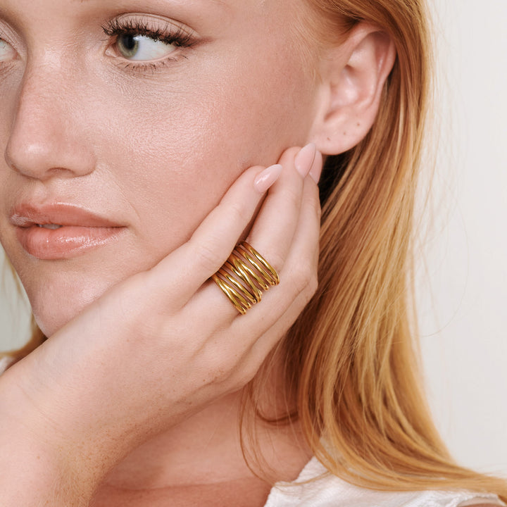 Kylie - Multi Layered Ring Stainless Steel