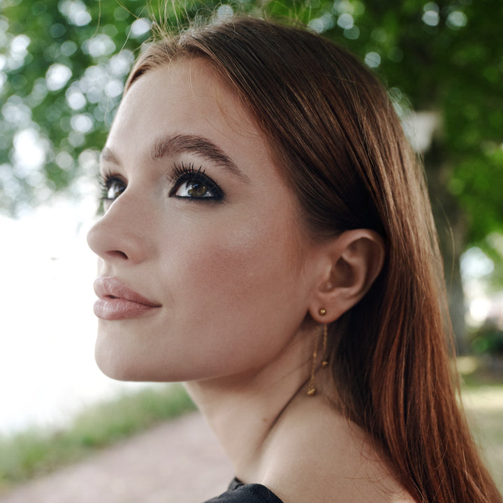 Nella - Heart Chain Earrings Stainless Steel