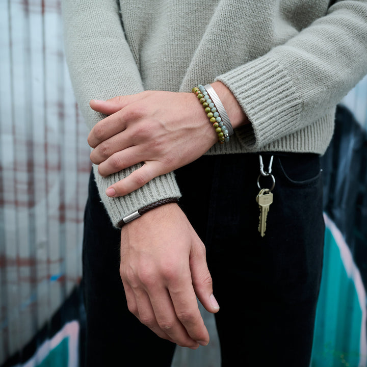 Erik - Stone Bead Bracelet Stainless Steel