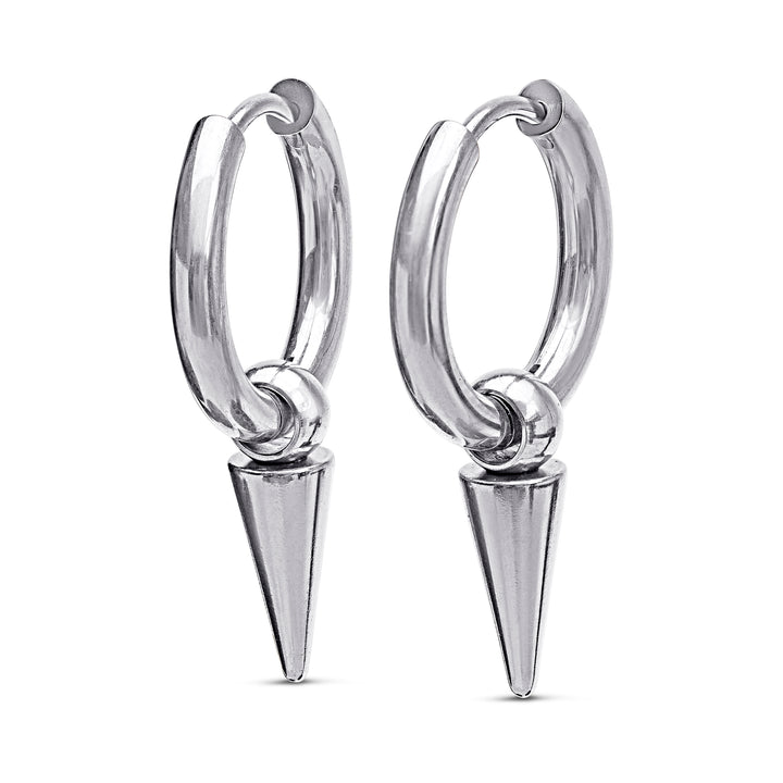 Pim - Spike Hoop Earrings Stainless Steel