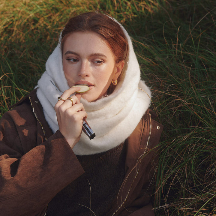Naia - クロワッサンフープイヤリング ステンレススチール