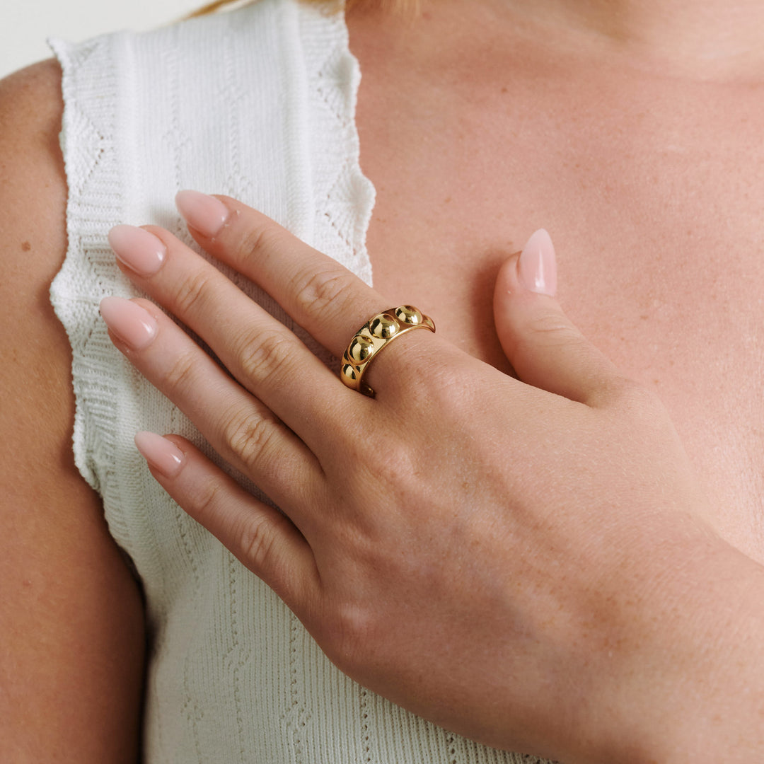 Reah - バブル構造リング ステンレススチール