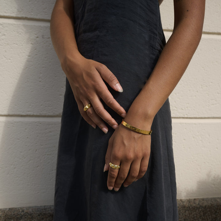 Reah - バブル構造リング ステンレススチール