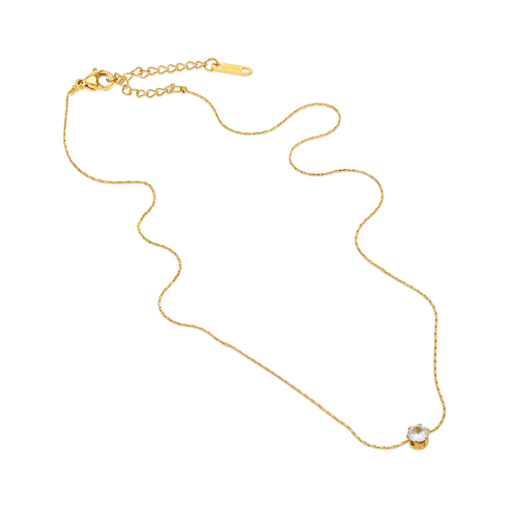 Lynne - クリスタル ネックレス ステンレススチール