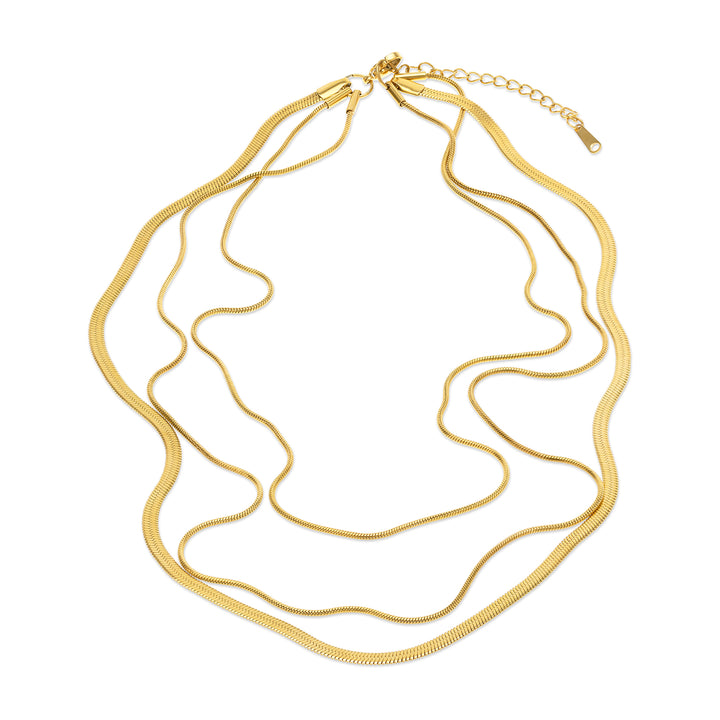 マチルダ - トリプルチェーンネックレス ステンレススチール