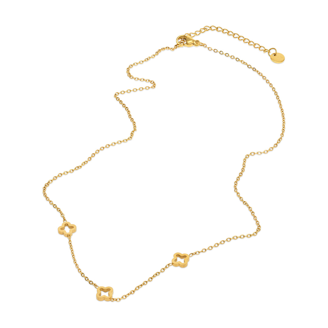 ジェナ - クローバーネックレス ステンレススチール