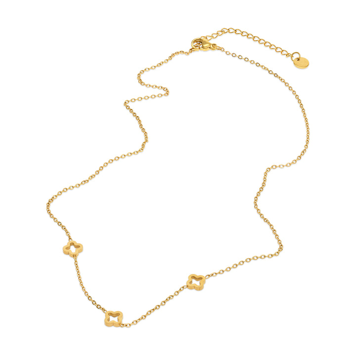 ジェナ - クローバーネックレス ステンレススチール