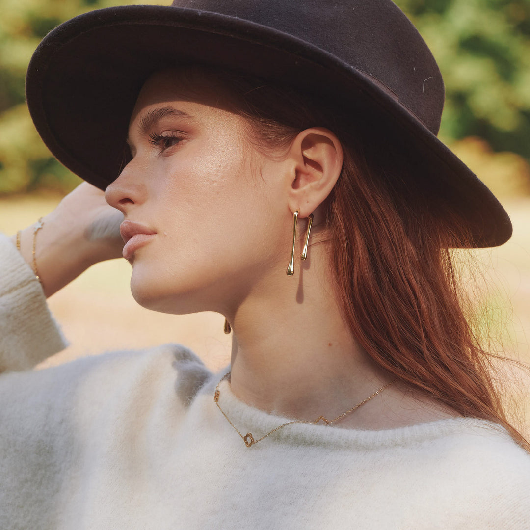 ジェナ - クローバーネックレス ステンレススチール