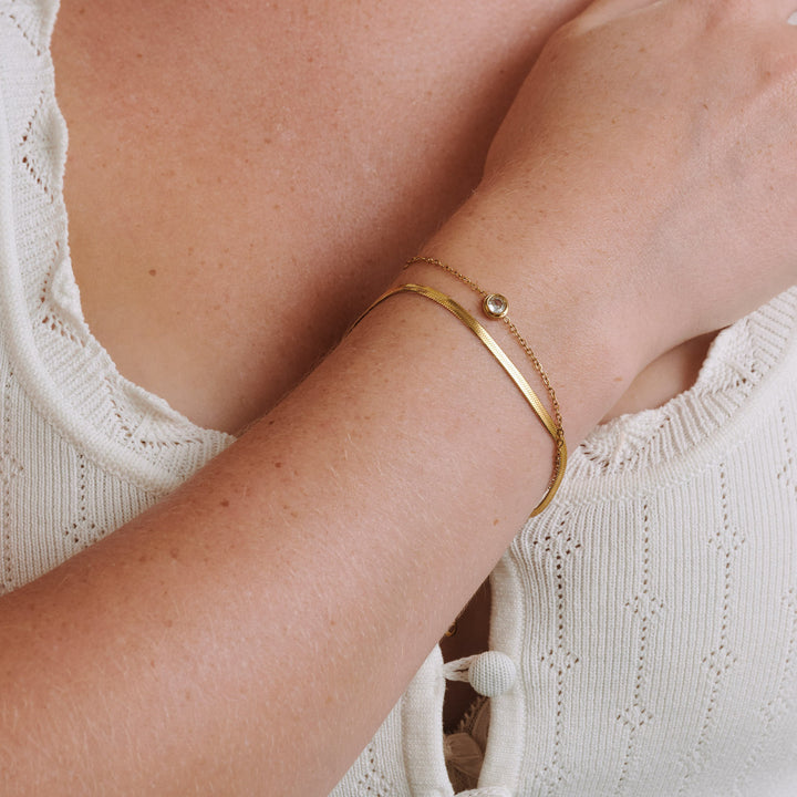 ソルヴェイ - デュオチェーンブレスレット ステンレススチール