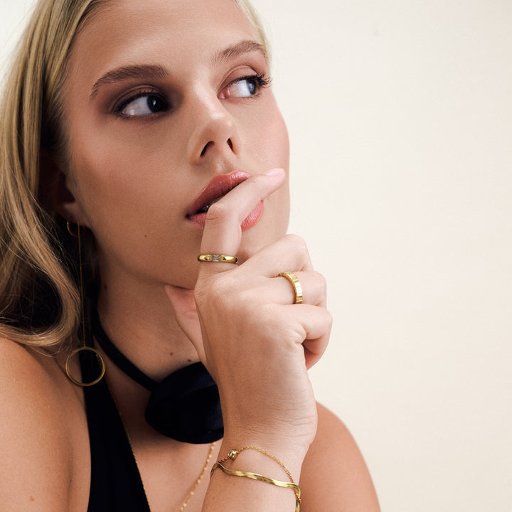 Isobel - Crystal Ring Stainless Steel