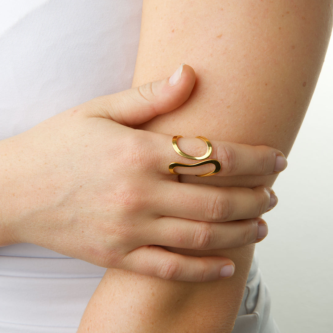 Minou - Abstract Ring Stainless Steel