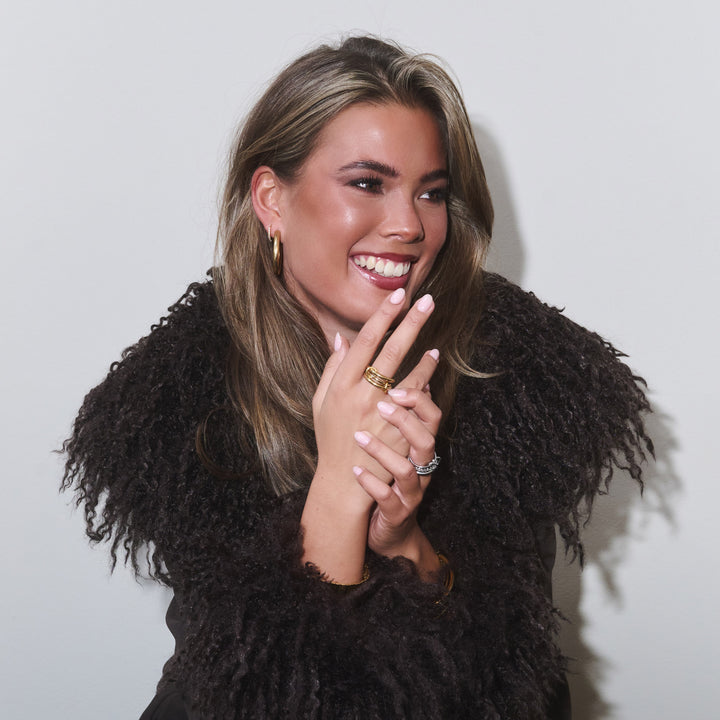 アイリーン - 重ね付けリング スリムステンレススチール