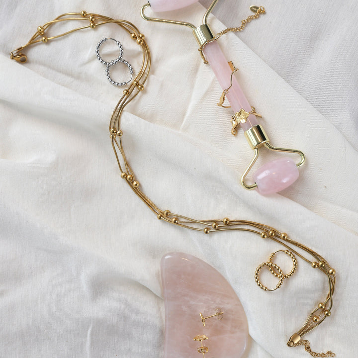 ヒルドゥル - バブルフープイヤリング ステンレススチール