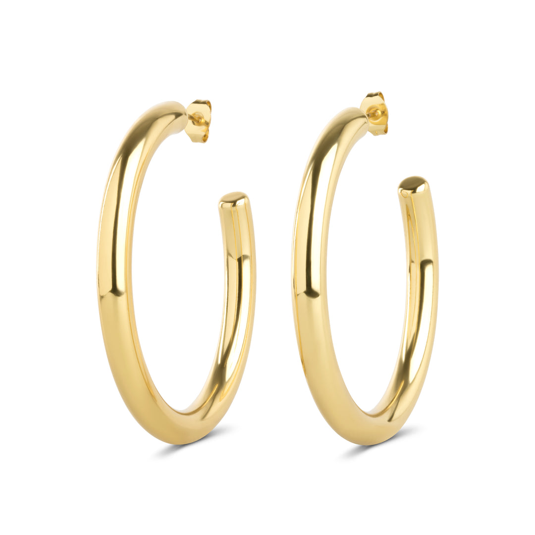 Stine - Hoop Stud Earrings Stainless Steel