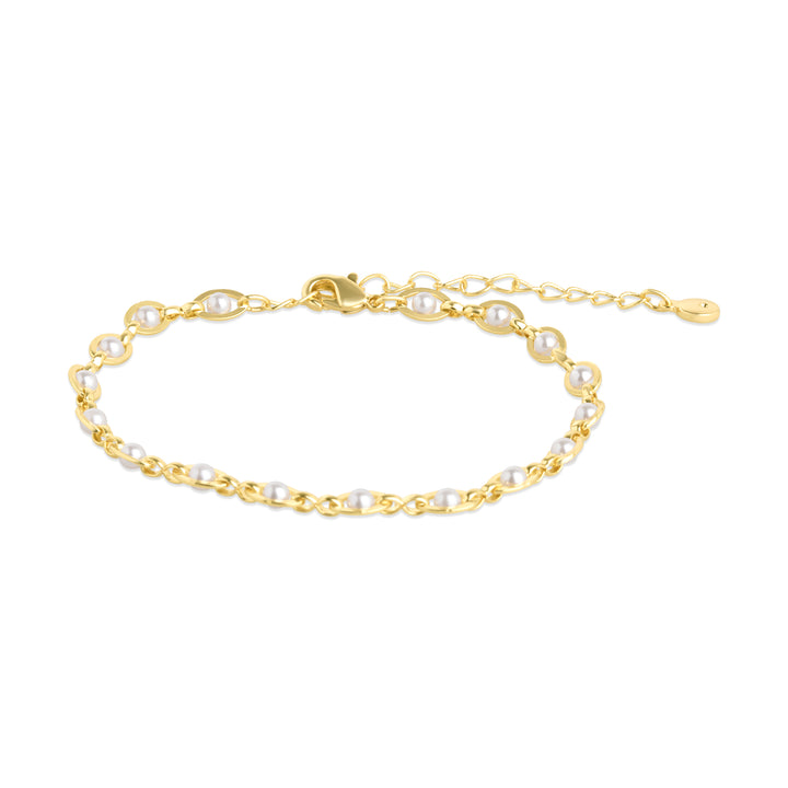 Nanna - Pearl Chain Bracelet Stainless Steel
