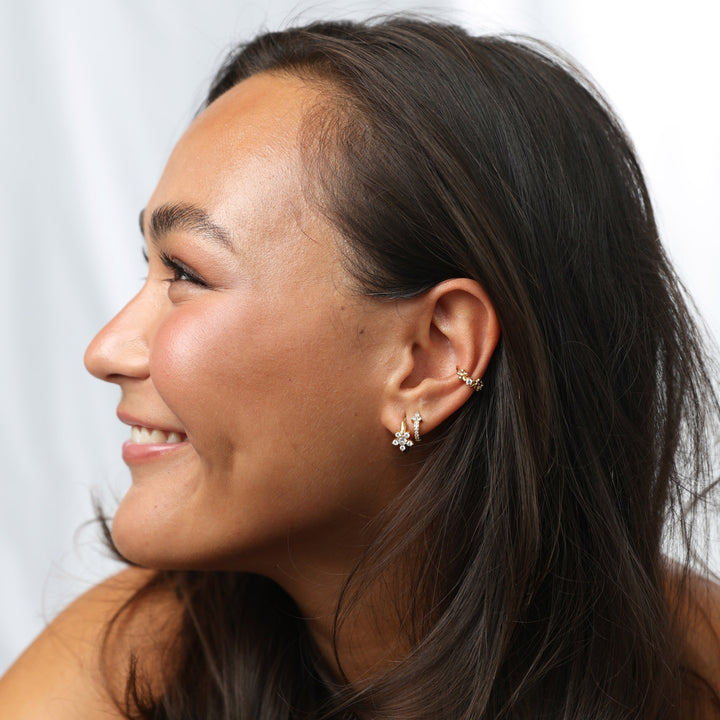 ジョージー - フラワー Ear Cuff ステンレススチール