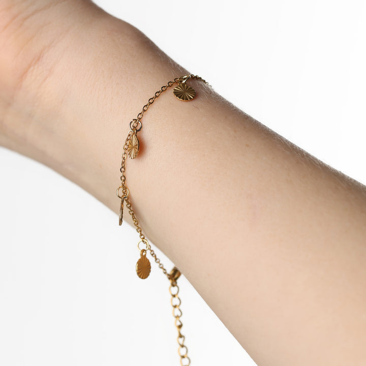 リヴ - コインチャームブレスレット ステンレススチール