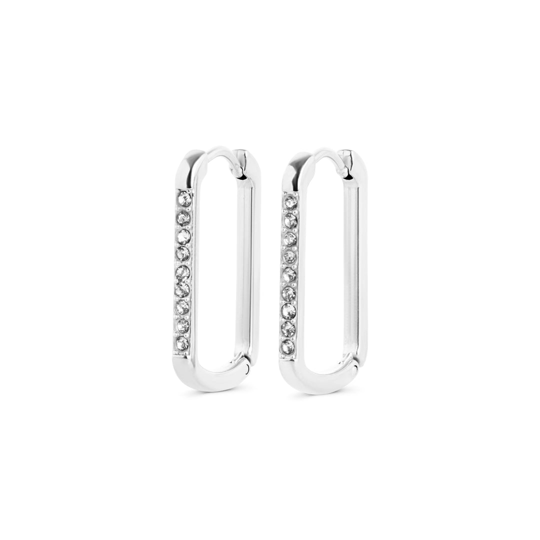Celeste - Crystal Hoop Earrings Stainless Steel