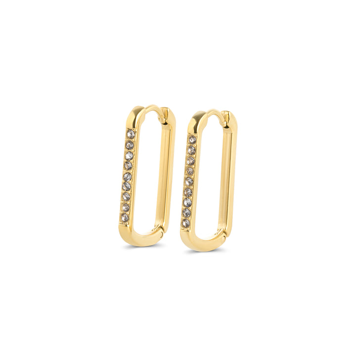 Celeste - Crystal Hoop Earrings Stainless Steel