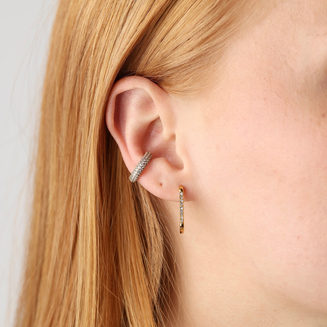 Celeste - Crystal Hoop Earrings Stainless Steel