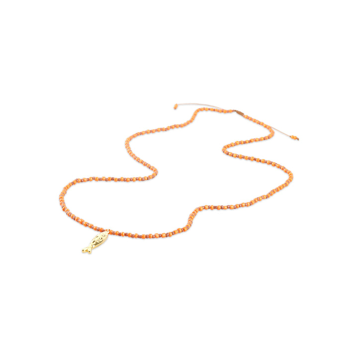 Ara - Fish Bead Necklace Stainless Steel