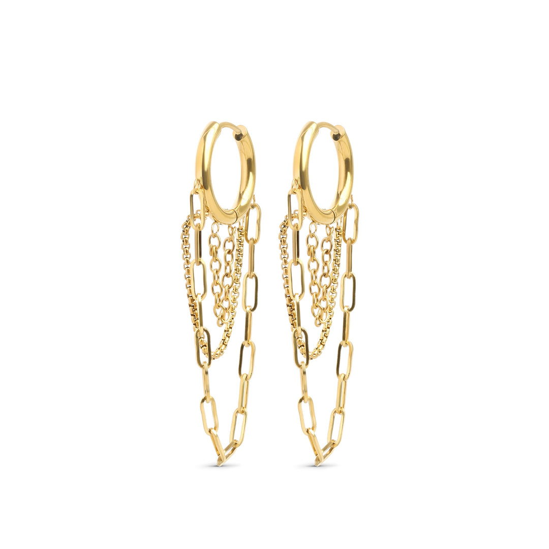 Avel - Chain Hoop Earrings Stainless Steel