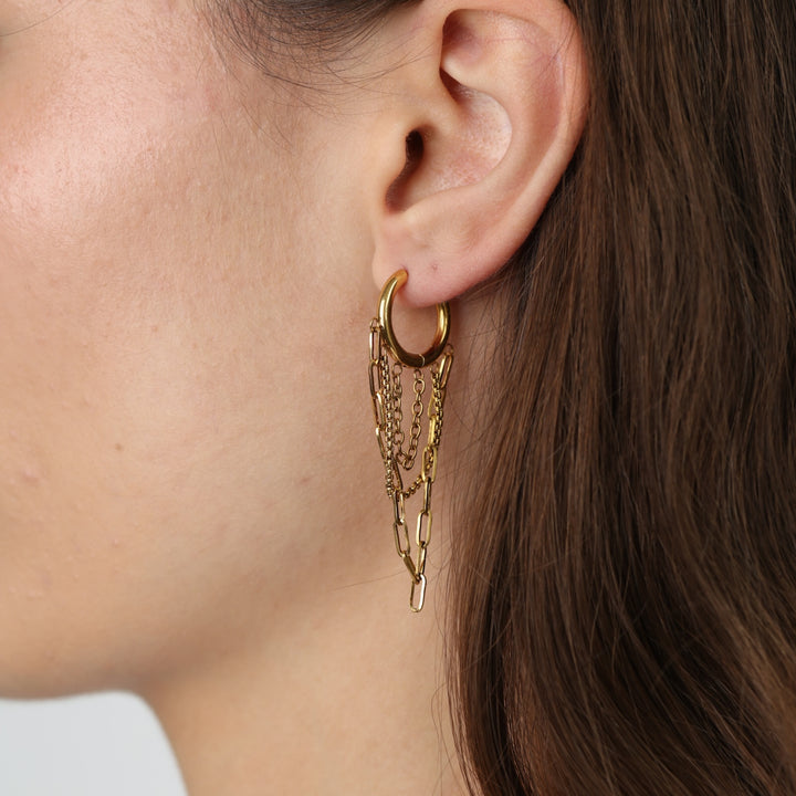 Avel - Chain Hoop Earrings Stainless Steel