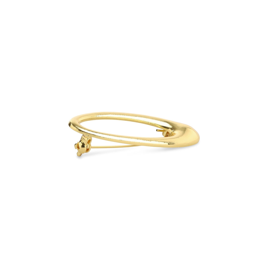 Illiona – sleek brooch, gold | Timi of Sweden