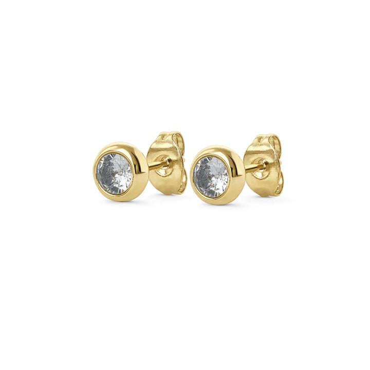 Amina - Crystal Stud Earrings Stainless Steel