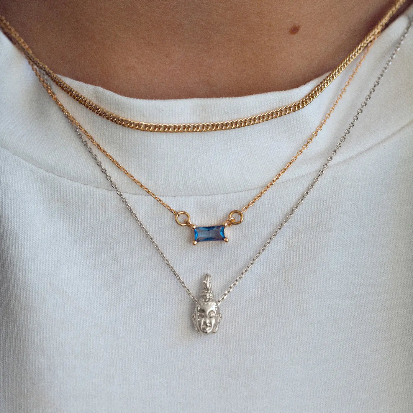 ブッダ ネックレス - シルバー |調節可能なチェーン |Timi of Sweden